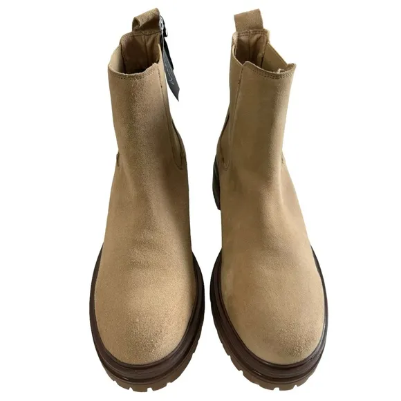 Avellini Made in Portugal Suede Leather Lug Sole Chelsea Boots Size 41/ US 9.5