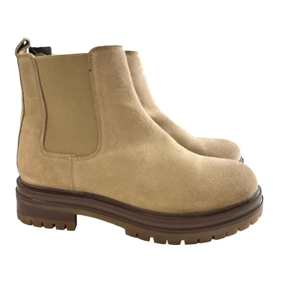 Avellini Made in Portugal Suede Leather Lug Sole Chelsea Boots Size 41/ US 9.5