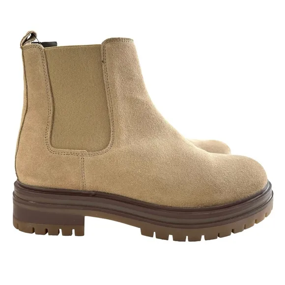 Avellini Made in Portugal Suede Leather Lug Sole Chelsea Boots Size 41/ US 9.5