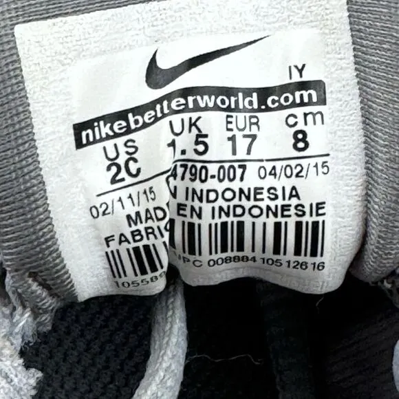 Baby Nike Lil Posite One CB Wolf Grey Athletic‎ Casual Sneakers Shoes Size 2 C
