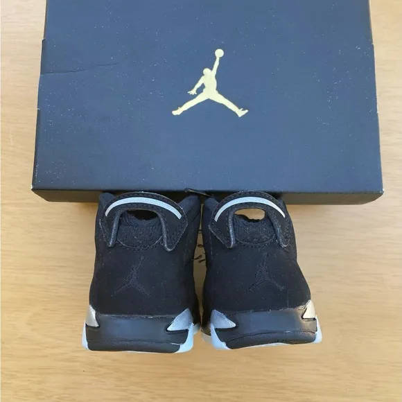 Baby/ Toddler,Air Jordan 6 Retro( TD ) Black/ Metallic Silver- Black Size 3C
