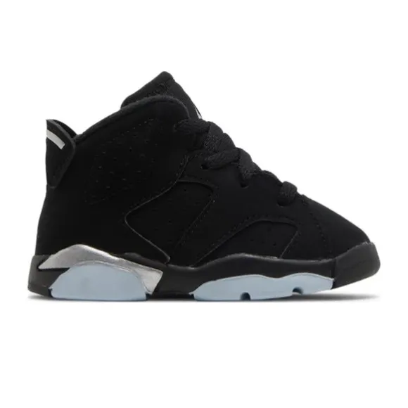 Baby/ Toddler,Air Jordan 6 Retro( TD ) Black/ Metallic Silver- Black Size 3C