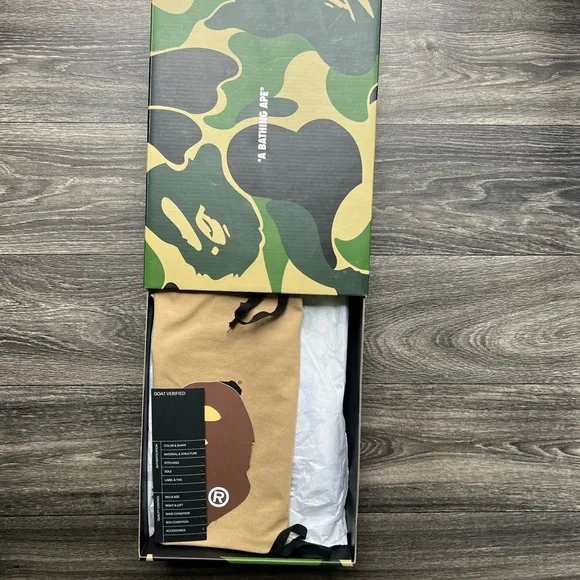 BAPE Green and White Men's Sneakers
