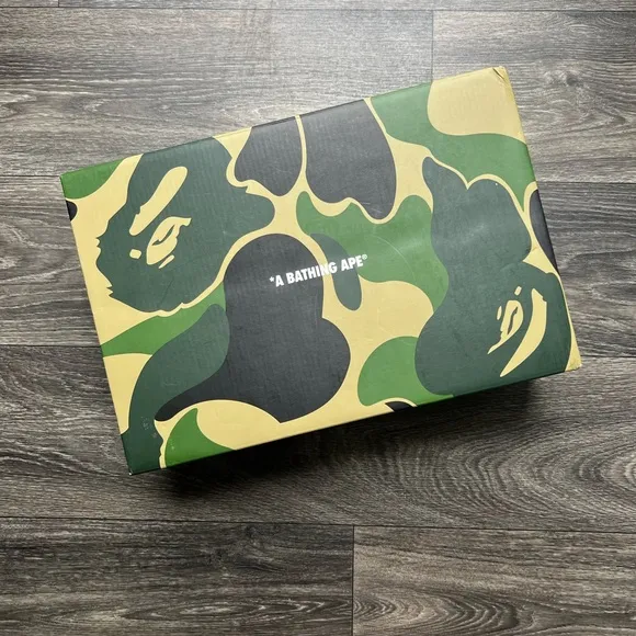 BAPE Green and White Men's Sneakers