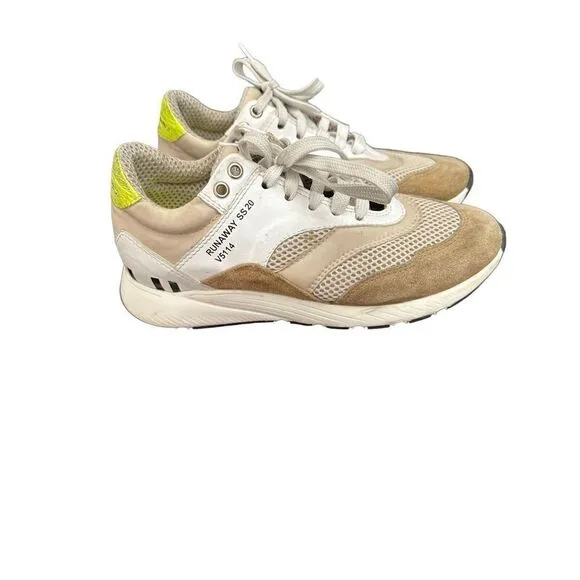 Barbara Bui Suede ColorblockPattern Sneakers - Neutrals...