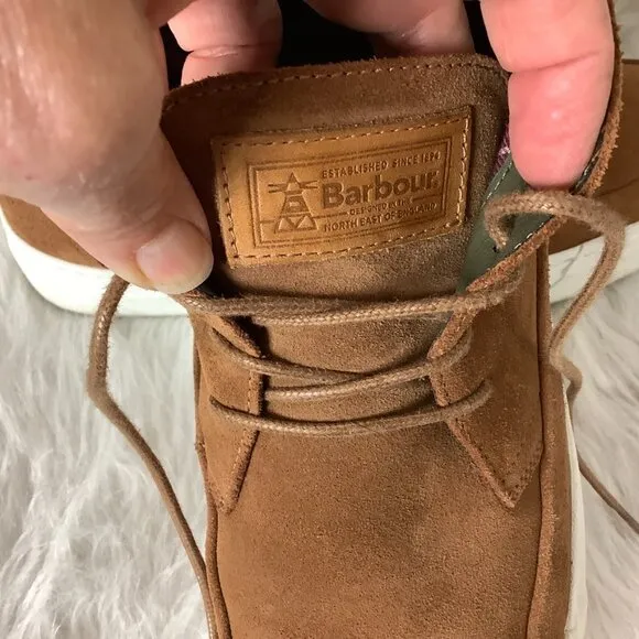 Barbour Mason Brown Sand Suede Mens Lace Up Chukka Boot Sneaker