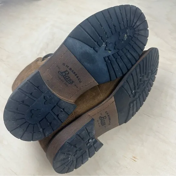 Bass Brown Suede Lace-Up Boots