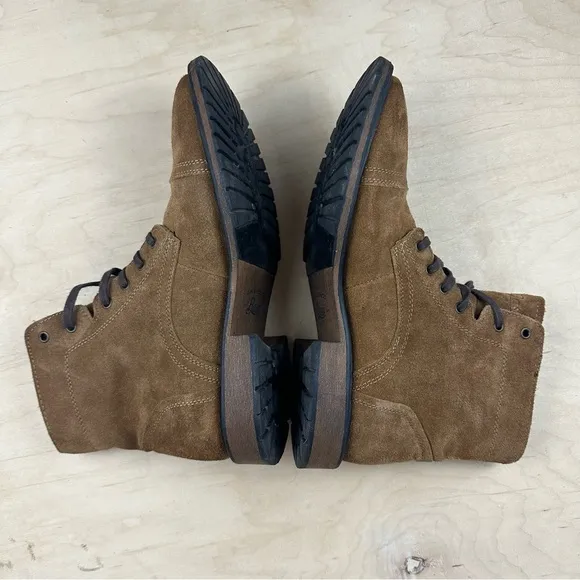 Bass Brown Suede Lace-Up Boots