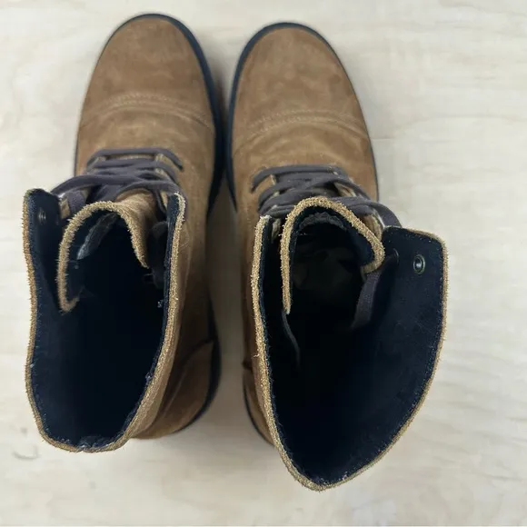 Bass Brown Suede Lace-Up Boots