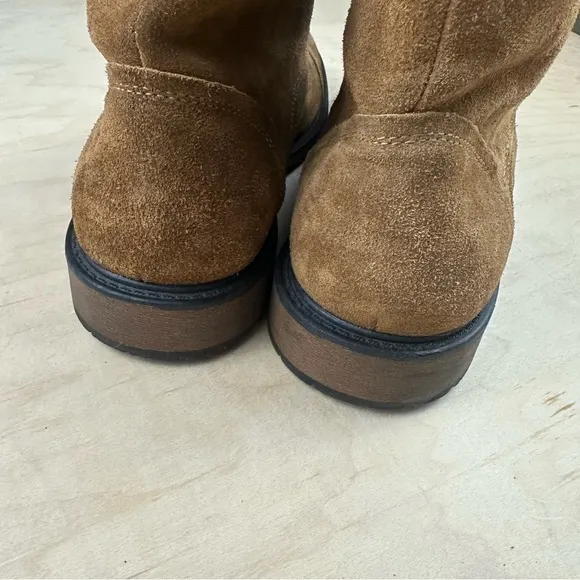 Bass Brown Suede Lace-Up Boots
