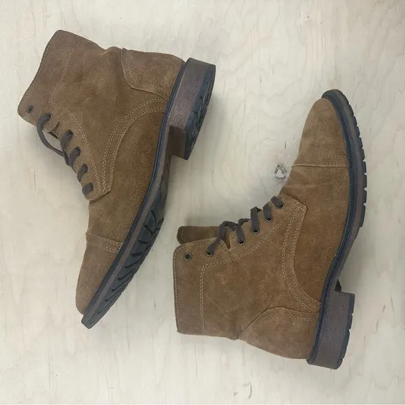 Bass Brown Suede Lace-Up Boots
