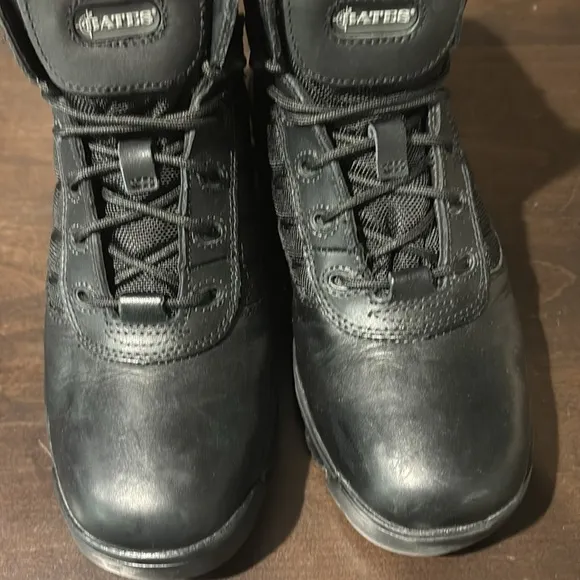 Bates Black Military Tactical Ankle Leather Work Boots Unisex M9 W10.5