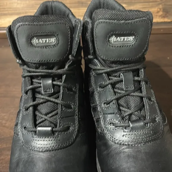 Bates Black Military Tactical Ankle Leather Work Boots Unisex M9 W10.5