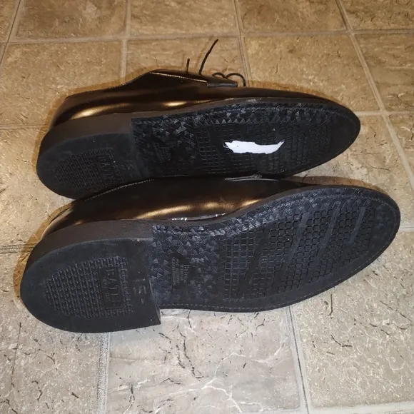 Bates Men's Black ploataways genuine leather Uniform Dress Shoes 8.5D
