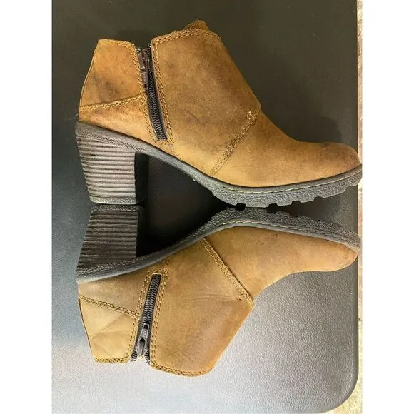 BØC Born Concept Brown Leather Bootie Women’s Size 8/39