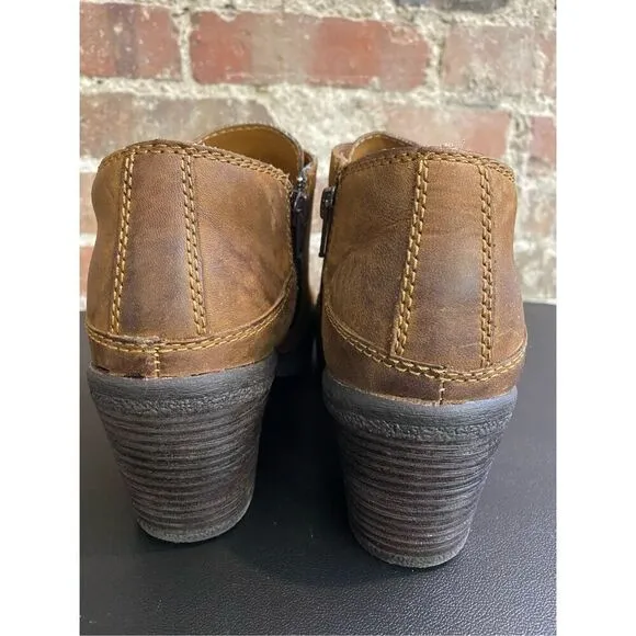 BØC Born Concept Brown Leather Bootie Women’s Size 8/39