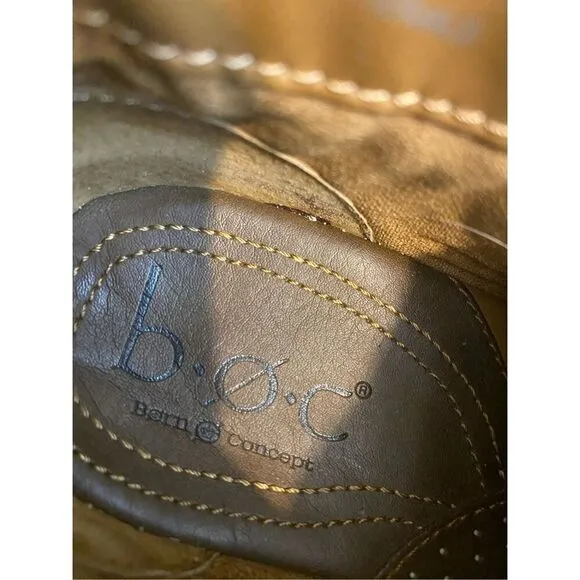 BØC Born Concept Brown Leather Bootie Women’s Size 8/39