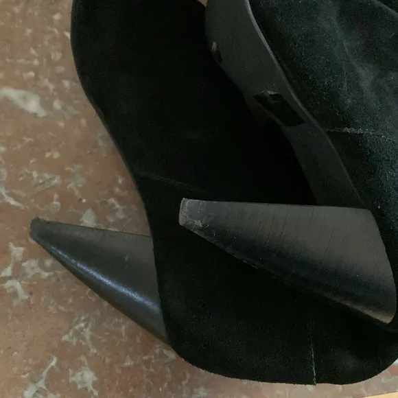 BCBGeneration “Sanji” Black Suede 3.5” Heeled OTK Tall Pull-on Boots 8