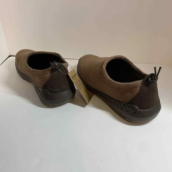 Bearpaw Men's NeverWet Slip-On Shoes Cow Suede Upper Mesh Lining Brown‎ Size 10