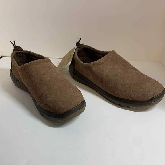 Bearpaw Men's NeverWet Slip-On Shoes Cow Suede Upper Mesh Lining Brown‎ Size 10