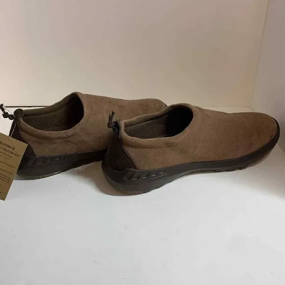 Bearpaw Men's NeverWet Slip-On Shoes Cow Suede Upper Mesh Lining Brown‎ Size 10