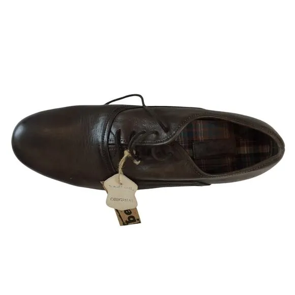 Bed Stu Men Cosburn Oxford Shoe Loafer Brown 12 Low Top Genuine Leather Lace Up
