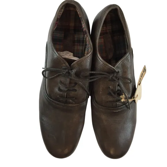 Bed Stu Men Cosburn Oxford Shoe Loafer Brown 12 Low Top Genuine Leather Lace Up