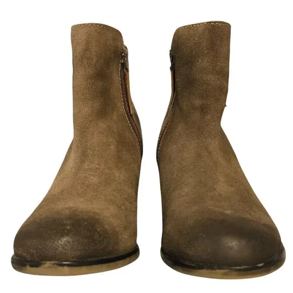 Bed Stu Roan Boots Womens 8.5 Lina Mixed Leather Bootie Oiled Hand Finished