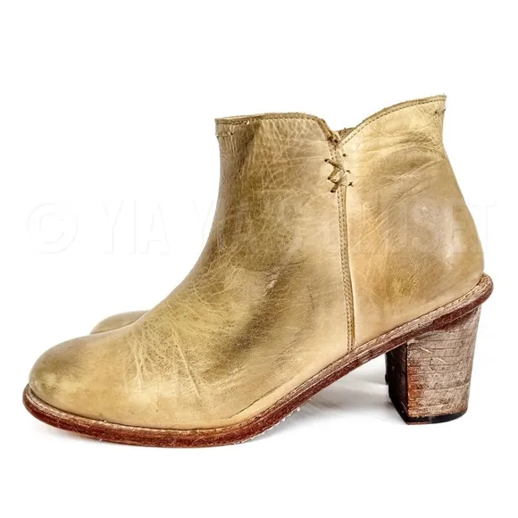 BED STU Women's 9 Yell Rustic Tan Distressed Leather COBBLER SERIES Ankle Boots