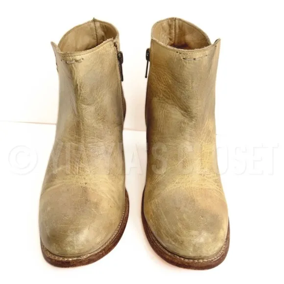 BED STU Women's 9 Yell Rustic Tan Distressed Leather COBBLER SERIES Ankle Boots