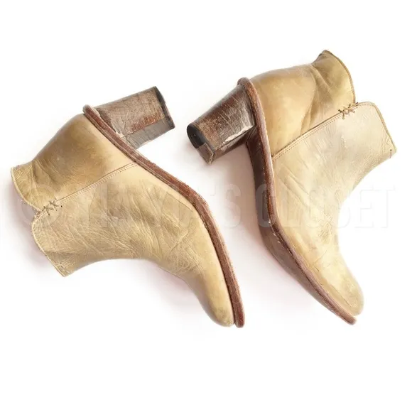 BED STU Women's 9 Yell Rustic Tan Distressed Leather COBBLER SERIES Ankle Boots