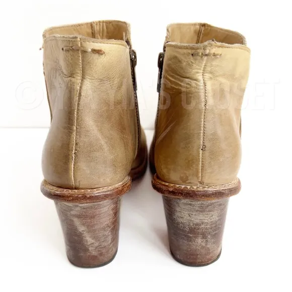 BED STU Women's 9 Yell Rustic Tan Distressed Leather COBBLER SERIES Ankle Boots