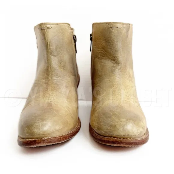 BED STU Women's 9 Yell Rustic Tan Distressed Leather COBBLER SERIES Ankle Boots