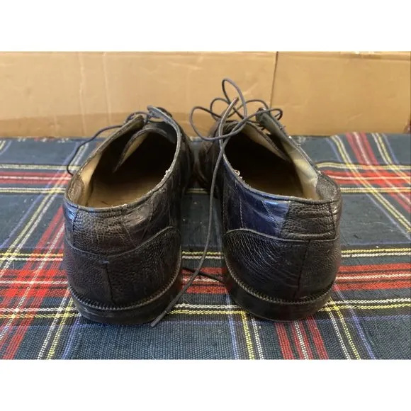 BELVEDERE GENUINE OSTRICH OXFORD SHOES SZ 9.5