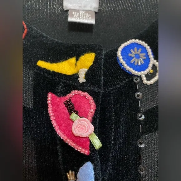 Berek Womens embellished with Shoes Purses Hats Sweater Cardigan 3X