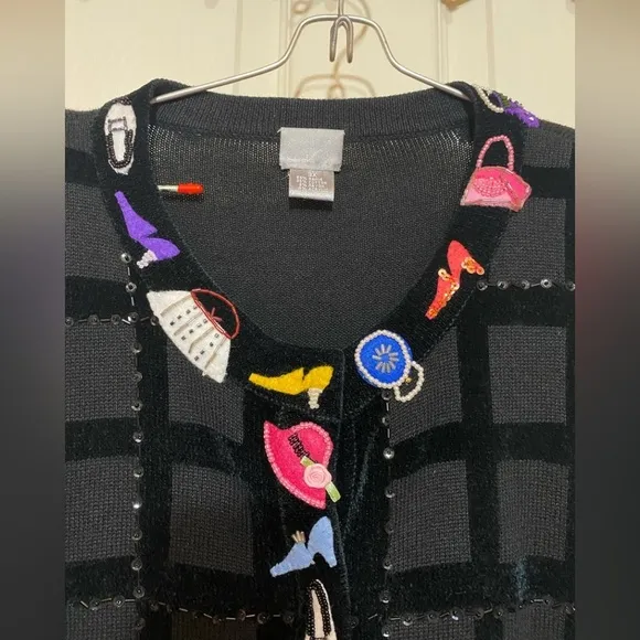 Berek Womens embellished with Shoes Purses Hats Sweater Cardigan 3X