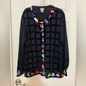 Berek Womens embellished with Shoes Purses Hats Sweater Cardigan 3X