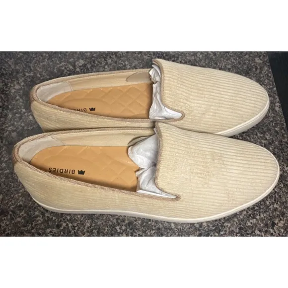 Birdies The Swift Tan Beige Neutral Corduroy Slip On Shoes Women's 7.5 NEW