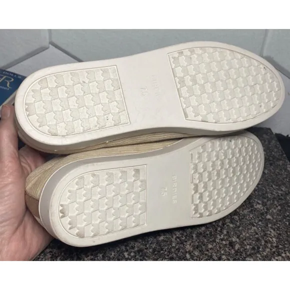 Birdies The Swift Tan Beige Neutral Corduroy Slip On Shoes Women's 7.5 NEW