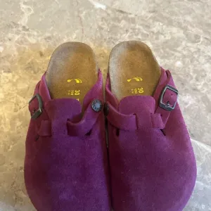 Birkenstock Boston Kids Suede Slip-On Shoes  size 30