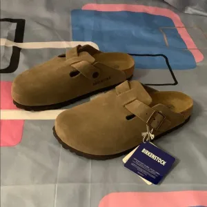 Birkenstock Boston 😘Taupe Mules😘 Comfortable Classic Design Narrow