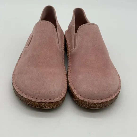 Birkenstock Callan Women’s Sz 8 N Light Pink Suede Leather Slip On Casual Shoes.