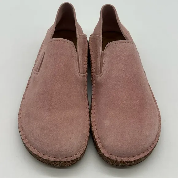 Birkenstock Callan Women’s Sz 8 N Light Pink Suede Leather Slip On Casual Shoes.
