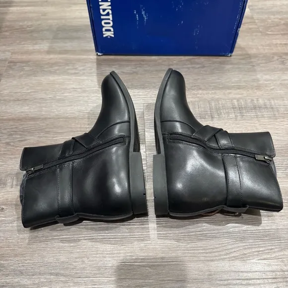 Birkenstock Collins Black Leather Boots