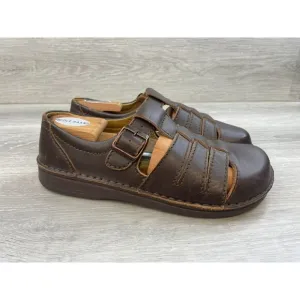 Birkenstock Madeira Sandal Fisherman Slingback Leather US 9  Brown