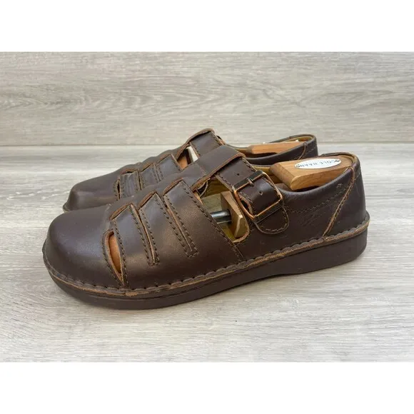 Birkenstock Madeira Sandal Fisherman Slingback Leather US 9  Brown