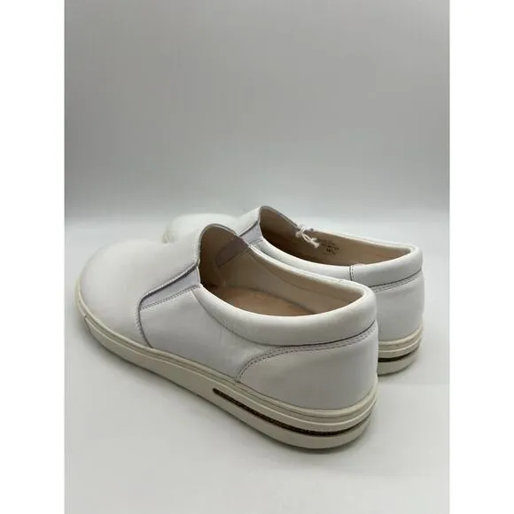 Birkenstock Men's Oswego White Leather Slip on Shoes Size 11/EU 44 New