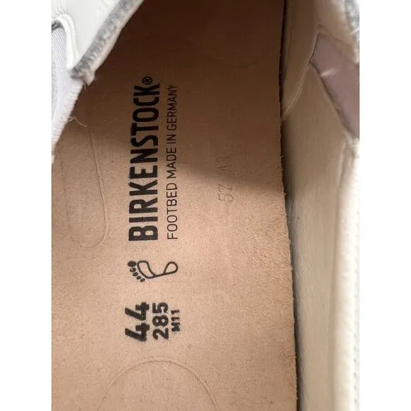 Birkenstock Men's Oswego White Leather Slip on Shoes Size 11/EU 44 New