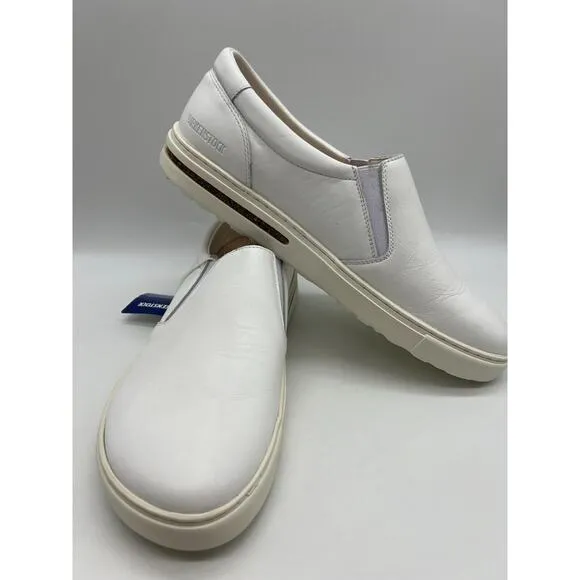 Birkenstock Men's Oswego White Leather Slip on Shoes Size 11/EU 44 New