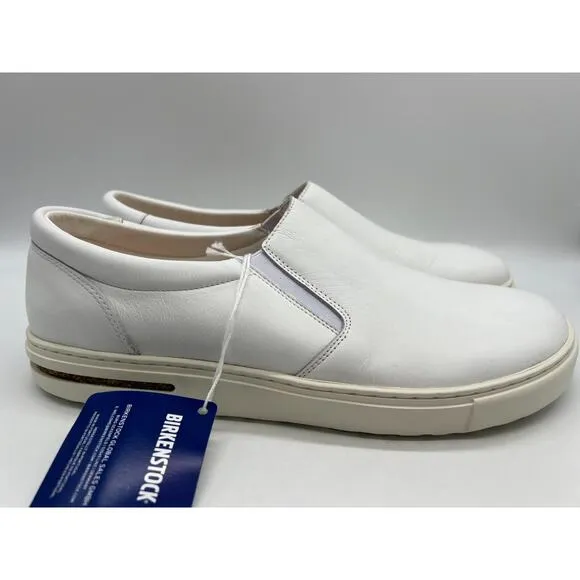 Birkenstock Men's Oswego White Leather Slip on Shoes Size 11/EU 44 New